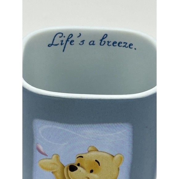Vtg Winnie The Pooh Mug Coffee Tea Cup Life’s A Breeze 3 Sided Disney Disneyland - Picture 2 of 8